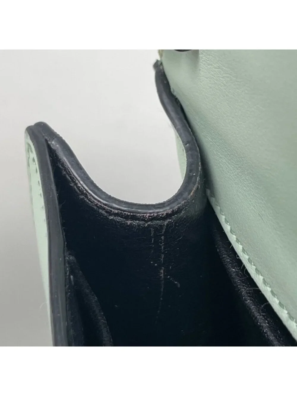 Prada Cahier Clutch Logo 2-Way Shoulder Bag Leather Green